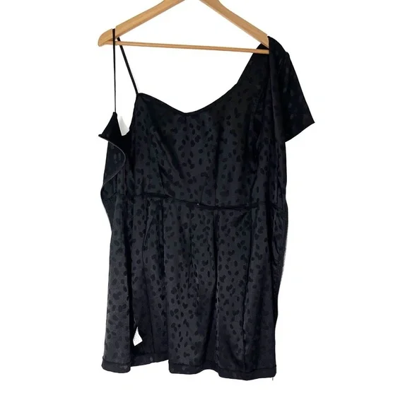 Reformed Women’s Small Black Polka Dot Print One Shoulder Dress Urban Outfitters - Picture 8 of 8
